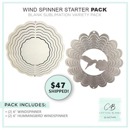 NEXT INNOVATIONS Wind Spinner Starter Pack Sublimation Blanks 261518014